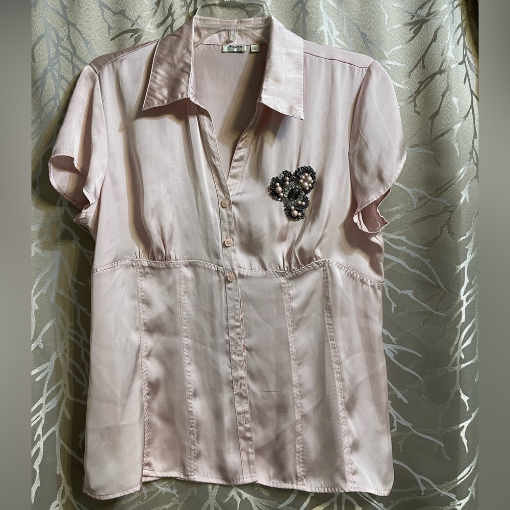 pink button up !